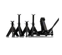 Sgs 3 Tonne Heavy Duty Trolley Jack & 6 Tonne Axle Stands Set, 465mm Max. Lift