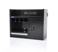 Sgs 30In Wall Mounted Power Tool Storage Rack, Charging Station & Steel Cabinet
