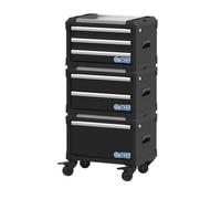Sgs 3Pc Toolbox Stacking Modular Combo Set 6 Drawers Sturdy W/ Handle & Wheels