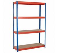 Sgs 4 Tier Garage Shelving Racking Storage, Heavy Duty 500Kg Max - 180X120X45Cm