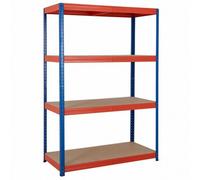 Sgs 4 Tier Garage Shelving Racking Storage, Heavy Duty 500Kg Max - 180X120X60Cm