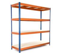 Sgs 4 Tier Racking Shelving Storage Boltless Steel & 15mm Chipboard 180X180X60Cm