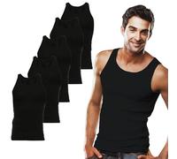 SGS 5-Pack: Stylish Men's Vests & Tank Tops in White & Black or Coloured Ideal as Muscle Shirts or Undershirts