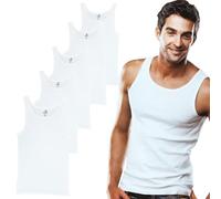 SGS 5-Pack: Stylish Men's Vests & Tank Tops in White & Black or Coloured Ideal as Muscle Shirts or Undershirts