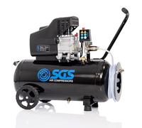 SGS 50 Litre Direct Drive Air Compressor with Integrated Hose Reel - 9.5CFM 2.5HP 50L