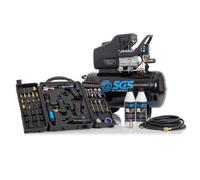 Sgs 50L Air Compressor & Air Tools Kit, 71Pc Set - Impact Wrench, 9.6Cfm 2.5Hp