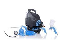 Sgs 6 Litre Oil Free Air Compressor 5 Pc Air Hose & Air Tools Kit - 5.7Cfm 1.5Hp