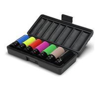 Sgs 7 Pc 1/2" Drive Deep Impact Socket Set 17-27mm Cr-Mo, Colour Coded W/ Case