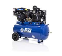 Sgs 90L Pro Petrol Air Compressor - 10.7Cfm 7.0Hp Powerful Twin Piston Portable