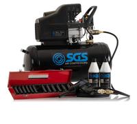 Sgs Air 50L Air Compressor Kit W/ 1/2 Impact Ratchet Driver, Socket Set & 2 Oils