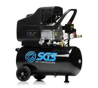 Sgs Air Compressor 24 Litre Direct Drive, 9.6Cfm 2.5Hp With Twin Air Outlets