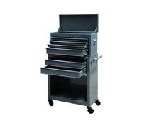 Sgs Mechanics 8 Drawer Tool Box Chest W/ Roller Cabinet Handles Hooks Tough Grey