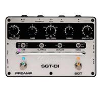 SGT-DI Bass Preamp - Ampeg Preamp with Footswitch, Voicings SVT/B15, IR Loader, 3-Band EQ with Adjustable Midrange, Compressor and Ultra-Hi/Ultra-Lo Filters - Silver Black