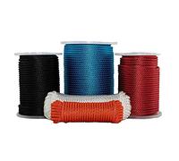 SGT KNOTS Solid Braid Nylon Utility Rope - Multipurpose Smooth Nylon Braided Utility Cord Line - for Anchors, Crafts, Towing 1/8" x 100ft (Red)