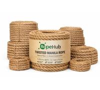SGT KNOTS Twisted Natural Manila Rope, 3/4 inch x 10 feet