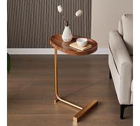 SGTEOBG C Shaped End Table, Metal Frame Side Tables For Sofa, Couch, Small TV Tray Table For Living Room Bedroom, Modern Rustic(Size:45 * 30 * 70cm,Color:C)