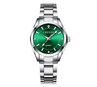 SGU Women's Watch,Elegant Steel Bracelet Analogue Silver Quartz Watch,Gifts for You and Your Family,Bracelet(Green)