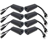 SGUESIKR 4-Pair Gigabit PoE Injectors Splitter Kits- Passive PoE Adapters (5-48V), up to 825ft Range, Ideal for Non-PoE IP Security Cameras & More