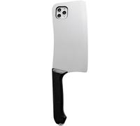 SGVAHY Creative Case Compatible with Samsung Galaxy S25 Ultra, Fun Unique 3D Kitchen Knife Shape Case High Imitation Spoof Funny Anti-Drop Protection Silver