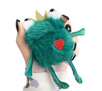 SGVAHY Fluffy Case Compatible with Airpods 1&2, Cute Crown Frog Soft Fur Furry Kawaii Fun Cool Mini Airpods Cover Case with Keychain Wireless Charging Box Airpods 1 & 2 (Frog)