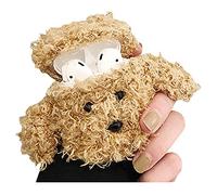 SGVAHY Fluffy Case Compatible with AirPods Pro, Cute Teddy Dog Soft Fur Furry Kawaii Fun Cool Mini AirPods Cover Case with Keychain Wireless Charging Box AirPods Pro (Teddy Khaki)