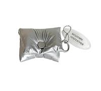 SGVAHY for AirPods Pro 2 Case with Keychain Funny Cool Stylish Quilted Down-Filled Soft Headphones Bag for Women Men Anti-Fall Shockproof Protective Case for AirPods Pro 2nd 1st Generation Silver