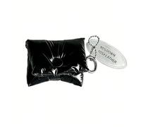 SGVAHY for AirPods Pro Case with Keychain Funny Cool Stylish Quilted Down-Filled Soft Headphones Bag for Women Men Anti-Fall Shockproof Protective Case for AirPods Pro 1st Generation Black