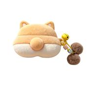 SGVAHY Furry Case for AirPods Pro 2/1 with Keychain Kawaii Funny Cute 3D Cartoon Plush Design Corgi Soft Warm Fluffy Cover for Women Girls Anti-Fall Protective Case for AirPods Pro 2nd 1st Generation