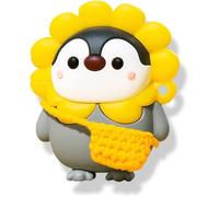 SGVAHY Kawaii Case for AirPods 1&2, Funny Cute 3D Cartoon Design Penguin Soft Silicone Protective Cover with Keychain for Women Girls