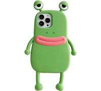 SGVAHY Kawaii Phone Cases Apply to iPhone XR,Cute Cartoon Green Frog Phone Case Unique Fun Cover Case 3D iPhone XR Case Soft Silicone Shockproof Cover for Women Girls