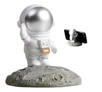 SGVAHY Unique Cell Phone Stand 3D Cartoon Cool Astronaut Salute Cute Design Car Holder Mobile Phone Tablet Bracket for Desk Compatible with All Smartphones Silver