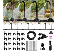 SGZIOO 10 m Automatic Watering System Garden, Automatic Watering, Drip Irrigation Kits, 10 Adjustable Nozzles, Spray Mist Irrigation for Garden, Greenhouse, Balcony, Patio (10 m)