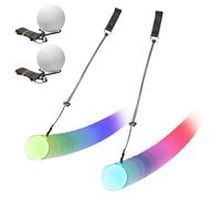 SGZIOO 2 PCS LED POI Balls, 7 Colors LED POI Spinning Balls, Luminous poi Juggling balls with Strobe Effect, for Beginners, Glow in the Dark for Dancing, Light Shows, Raves