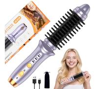 SGZIOO 3 in 1 Cordless Hot Brush for Short Hair, Travel Hot Brush Portable, Mini Cordless Hair Curler, with 3 Temperature Settings, USB Rechargeable, for Travel and Home, for Curly and Straight Types