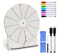 SGZIOO 30 cm Wheel of Fortune with Suction Base, The Wheel of Fortune Comes with Marker, Eraser, Screwdriver for Parties Carnival Fair Wheel
