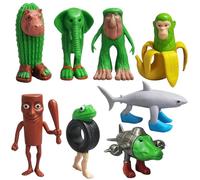 SGZIOO 8 PCS Italian Brainrot Action Figures Set, Tung Tung tung Sahur Figures, Tralalero Tralala Toy for Home Decor, Creative Italian Brainrot figures Gift