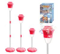 SGZIOO Bubble Maker Stand Machine for Parties, Battery Operated Standing Bubble Machine with Lights and Music, Rechargeable Bubble Machine 3 Height Adjustable for Wedding Birthday Party (Pink)