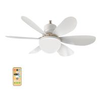 SGZIOO Ceiling Fans with Lights and Remote, Screw in Ceiling Light Fan, 3 Speeds 3 Colors, 30W 16.5'' Light Fan with E27 Socket, Timing Ceiling Fans for Bedroom, Living Room