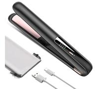 SGZIOO Cordless Hair Straighteners, Mini Cordless Hair Straightener, Rechargeable Straighteners with 4 Temperature Levels, 4800MAh Battery Portable straighteners for Travel