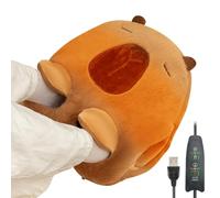 SGZIOO Electric Foot Warmer, 2in1 Heated Foot Warmers, with 3 Temperature Setting & Timer Settings, USB Powered Feet Warmers for Women, Soft Plush Capybara Foot Heating Pad, for Home Office Dormitory