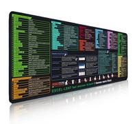 SGZIOO Excel Mouse Mat German, Excel Desk Mat German, 300 x 800 x 2 mm, Large Exel Cheat Sheet Desk Mat, Non-Slip Exel Mouse Mat German, Quick Start Guide for Office and Home