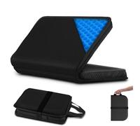 SGZIOO Gel Seat Cushion, Portable Travel Seat Cushion, Foldable Honeycomb cushion, Ergonomic Gel Cushions for Airplane Seats, Camping, Office Chair, Relieve Back coccyx Pain Pressure, Double Thick