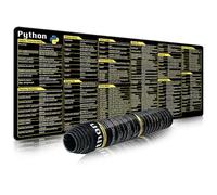 SGZIOO Python Mouse Mat, 80x30cm Large Mouse Mat, Python Commands Shortcuts Desk Pad, Waterproof Desk Mat with Non-Slip Rubber Base, Clear Printing Shortcuts Mouse Pad for Macbook, PC, Laptop