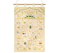SGZIOO Ramadan Advent Calendar, 30 Pockets, Reusable Fabric Advent Calendar, Hanging Ramadan Mubarak Countdown calendar for Filling, Eid ramadan Decorations for Home Wall Door