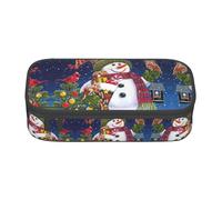 SGZLZBWK Snowman Squirrel Owl Pencil Case Portable Stationery Bag Pencil Holder Stationery Storage Makeup Bag for School Office