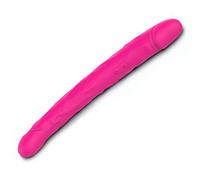 Sh! 12" Double Ended Vibrating Dildo - Remote Control Dual Motor Toy - 9 Vibration Modes - Silicone Flexible Pink - Rechargeable, 2-Hour Use