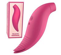 Sh 2-in-1 Clitoris Sucker Vibrating Clitoral Stimulator | 9 Speeds and Suction Settings | Pink | Waterproof | Rechargeable with USB Charger Included