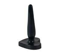Sh! Beginners Butt Plug 1: Black Slim 4.25 x 1 inch Silicone First Anal Sex Toy