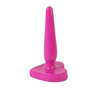 Sh! Beginners Butt Plug 1: Deep Pink Slim 4.25 x 1 inch Silicone First Anal Sex Toy