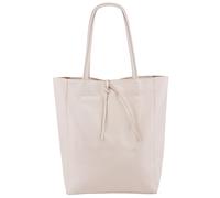 SH Leder Lotte G544 Elegant Women's Shopper Shoulder Bag Made of Real Cowhide Leather with Zip, Spacious Handbag with Inner Pockets, Classic Design, Handbag, 37 x 29 cm, beige, M